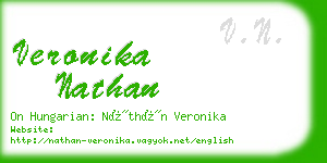 veronika nathan business card